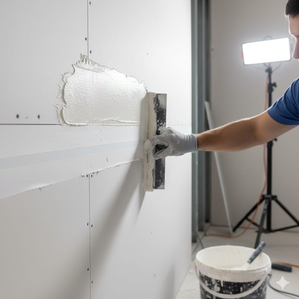 Gypsum board installation