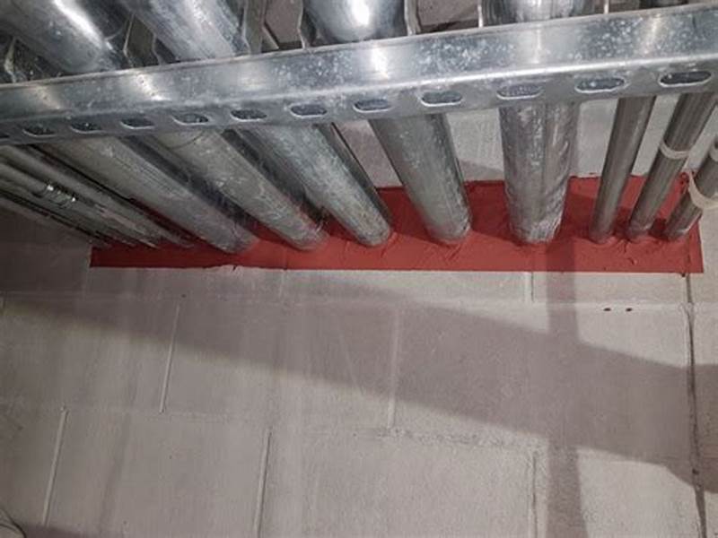 Firestop sealant application 2