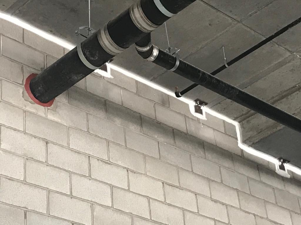 Firestop sealant application 1