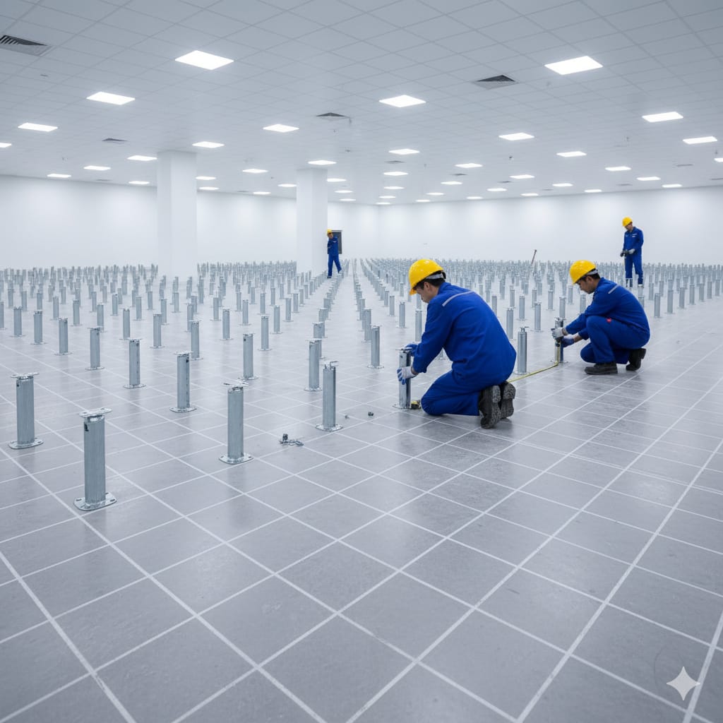 Finished raised floor